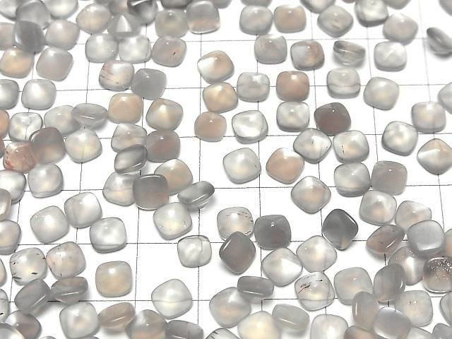 【動画】宝石質ブラウン~グレームーンストーンAAA- シュガーローフカット 6×6mm 5個 サムネイル4