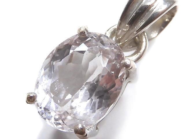 【動画】【1点もの】宝石質クンツァイトAAA ファセットカットペンダントトップ SILVER925製 NO.96の画像