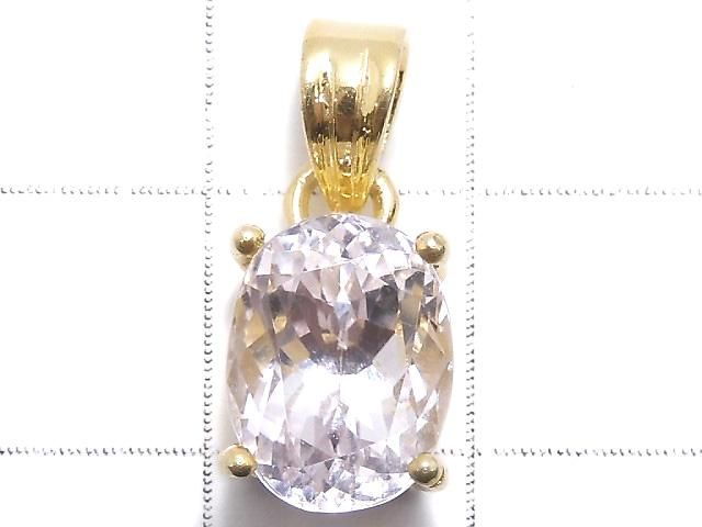 【動画】【1点もの】宝石質クンツァイトAAA ファセットカットペンダントトップ 18KGP製 NO.112 サムネイル2