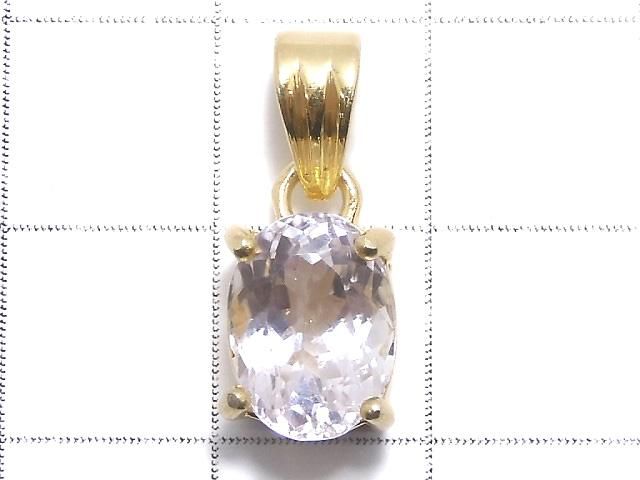 【動画】【1点もの】宝石質クンツァイトAAA ファセットカットペンダントトップ 18KGP製 NO.114 サムネイル2