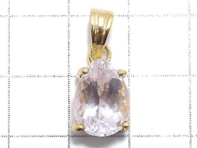【動画】【1点もの】宝石質クンツァイトAAA ファセットカットペンダントトップ 18KGP製 NO.122 サムネイル2