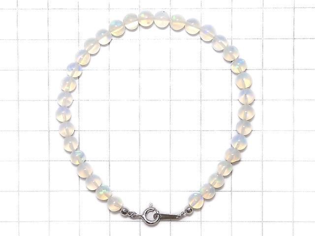 【動画】【1点もの】宝石質エチオピア産オパールAAA- セミラウンド5mm 1連(ブレス) NO.12 サムネイル2