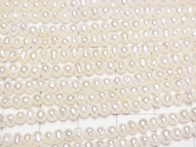 【動画】淡水真珠AA+ ポテト3.5~4mm ホワイト 1連(約34cm) サムネイル2