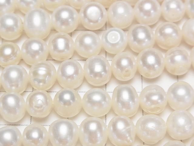 【動画】淡水真珠AA ポテト7~8mm ホワイト 1連(約32cm) サムネイル2