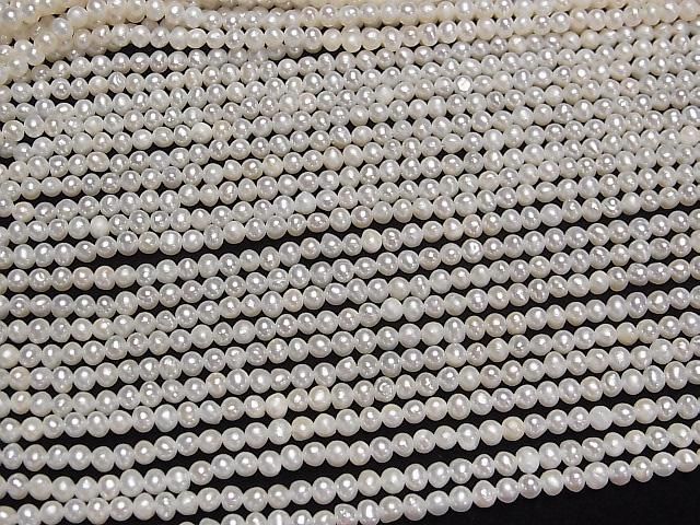 【動画】淡水真珠AA++ ポテト2.5~3mm ホワイト 1連(約35cm) サムネイル3