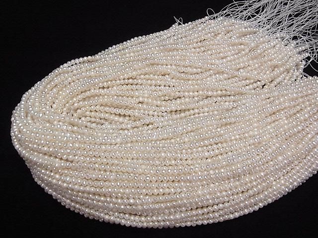 【動画】淡水真珠AA++ ポテト2.5~3mm ホワイト 1連(約35cm) サムネイル4