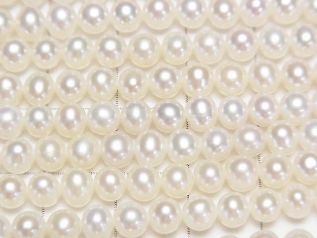 【動画】淡水真珠AAA セミラウンド~ポテト5mm ホワイト 半連/1連(約36cm) サムネイル2