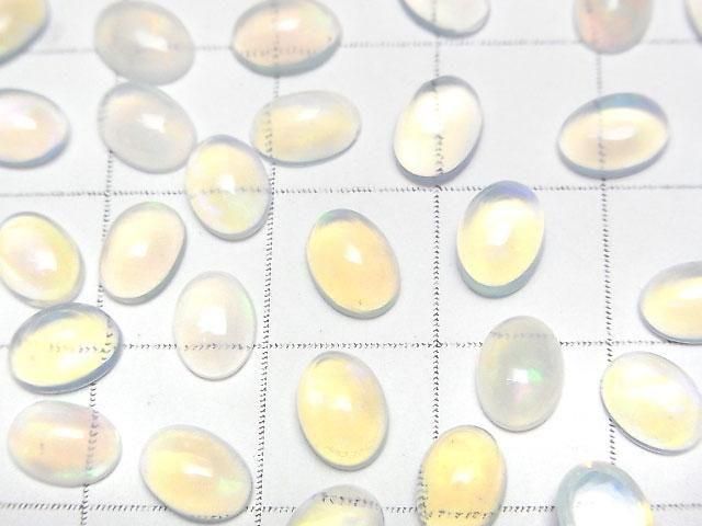 【動画】宝石質エチオピア産ウォーターオパールAAA- オーバル カボション7×5mm 5個 サムネイル2