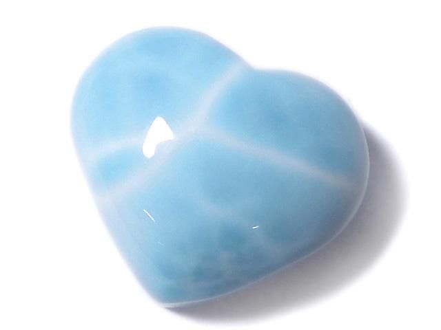 【動画】【1点もの】高品質ラリマーAAA ハート 【片穴】 1個 NO.12の画像