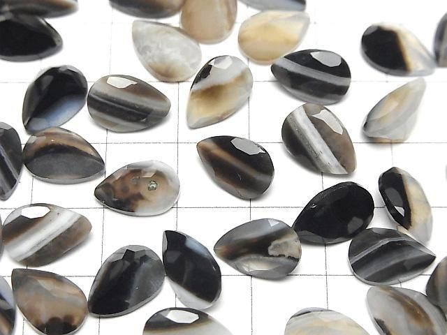 【動画】ブラックストライプアゲート ルース ペアシェイプファセットカット12×8mm 5粒 サムネイル3