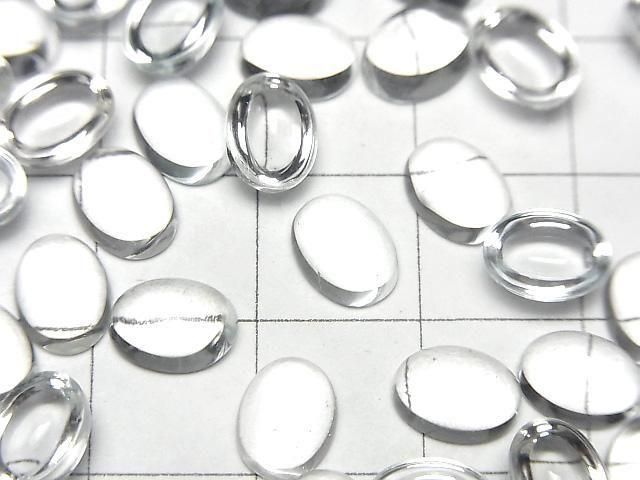 【動画】宝石質ホワイトトパーズAAA オーバル カボション8×6mm 3個 サムネイル2