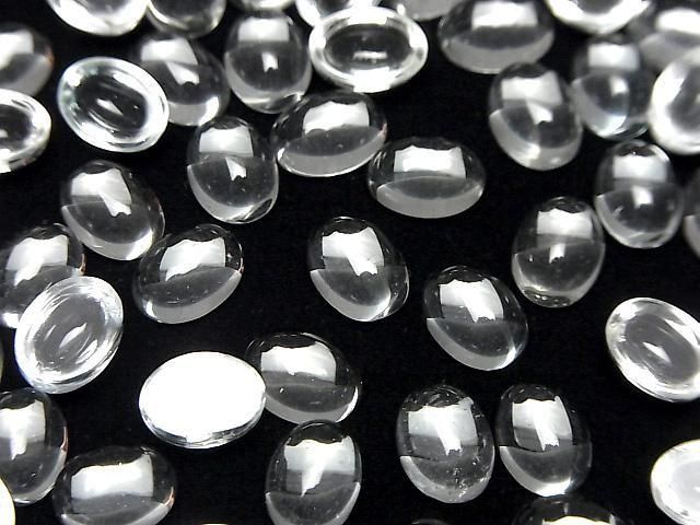 【動画】宝石質ホワイトトパーズAAA オーバル カボション8×6mm 3個 サムネイル3