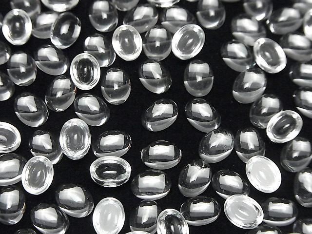 【動画】宝石質ホワイトトパーズAAA オーバル カボション8×6mm 3個 サムネイル4