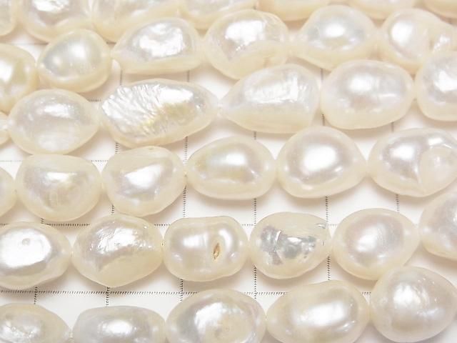 【動画】淡水真珠AA バロック11~15mm ホワイト 1連(約34cm) サムネイル2