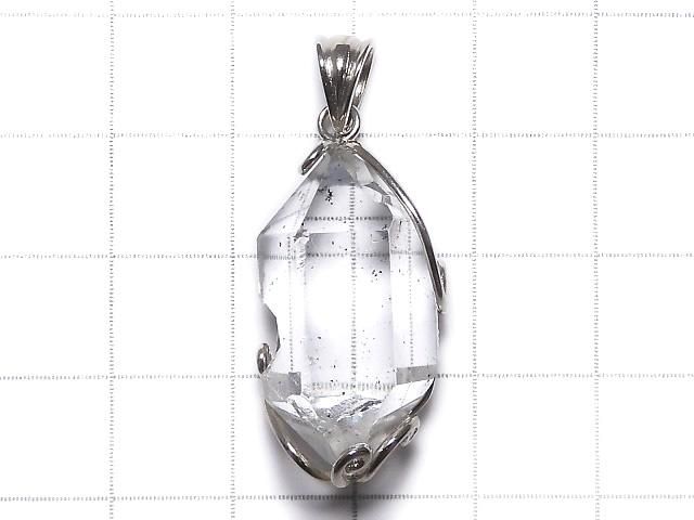 【動画】【1点もの】ダブルポイントクリスタル ペンダントトップ SILVER925製 NO.1 サムネイル2
