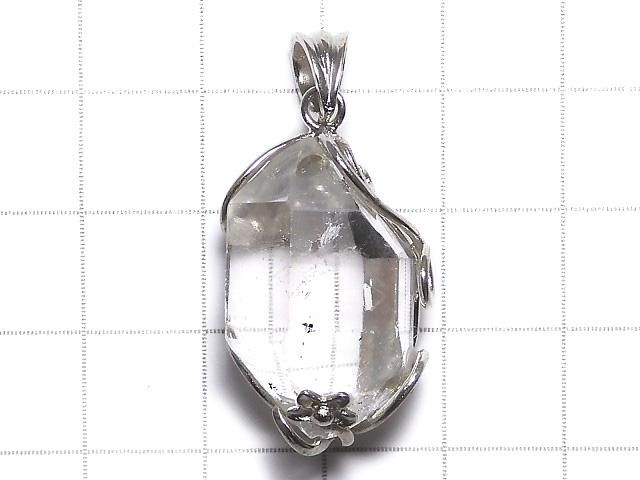【動画】【1点もの】ダブルポイントクリスタル ペンダントトップ SILVER925製 NO.5 サムネイル2