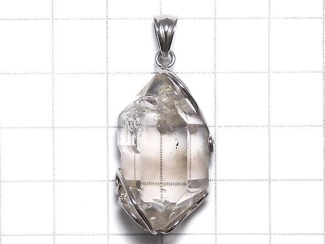 【動画】【1点もの】ダブルポイントクリスタル ペンダントトップ SILVER925製 NO.6 サムネイル2