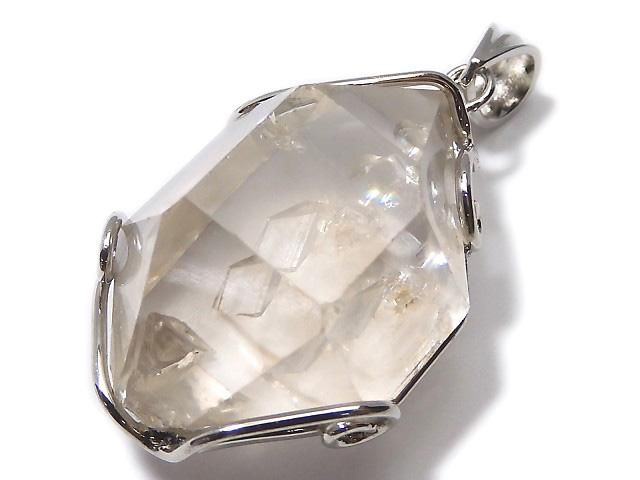 【動画】【1点もの】ダブルポイントクリスタル ペンダントトップ SILVER925製 NO.11の画像