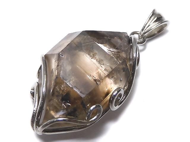 【動画】【1点もの】ダブルポイントクリスタル ペンダントトップ SILVER925製 NO.15の画像