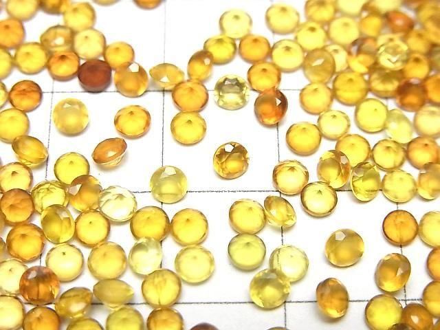 【動画】宝石質ハニーカラーカルセドニーAAA ルース ラウンドファセットカット3×3mm 10粒 サムネイル2