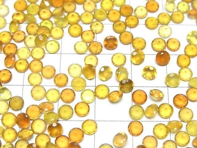 【動画】宝石質ハニーカラーカルセドニーAAA ルース ラウンドファセットカット4×4mm 10粒 サムネイル3