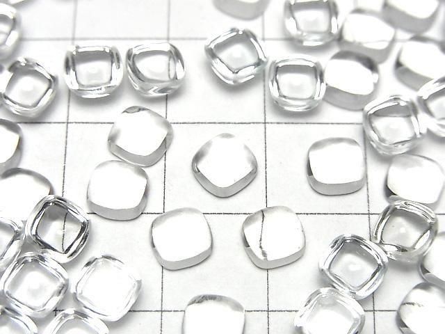 【動画】宝石質ホワイトトパーズAAA スクエア カボション6×6mm 5個 サムネイル2