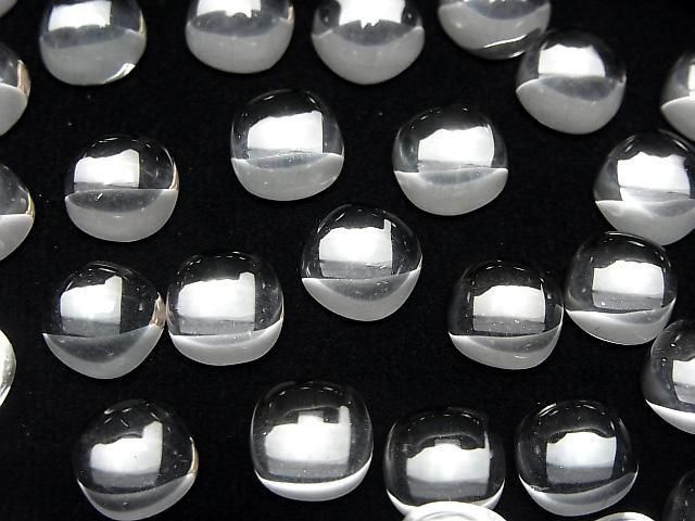 【動画】宝石質ホワイトトパーズAAA スクエア カボション8×8mm 2個の画像
