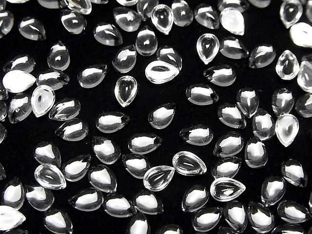 【動画】宝石質ホワイトトパーズAAA ペアシェイプ カボション6×4mm 5個 サムネイル4
