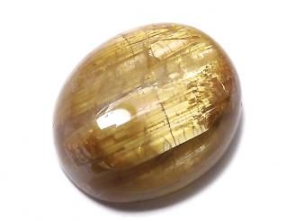 【動画】【1点もの】宝石質ルチルクォーツAAA カボション 1個 NO.75