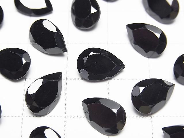 【動画】宝石質ブラックスピネルAAA ルース ペアシェイプファセットカット12×8mm 2粒 サムネイル2
