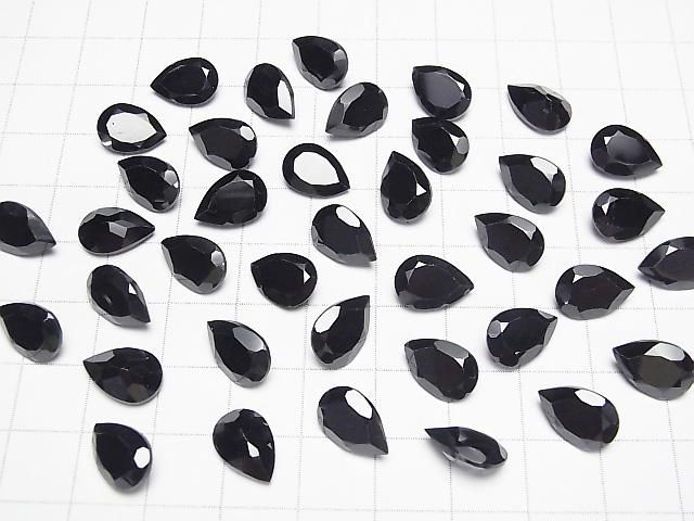 【動画】宝石質ブラックスピネルAAA ルース ペアシェイプファセットカット12×8mm 2粒 サムネイル4