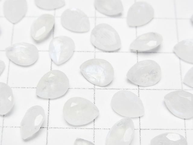 【動画】レインボームーンストーンAA++ ルース ペアシェイプファセットカット8×6mm 5粒 サムネイル2