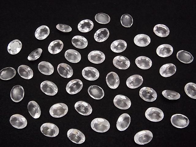 【動画】宝石質ローズクォーツAAA ルース オーバルファセットカット9×7mm 5粒 サムネイル4