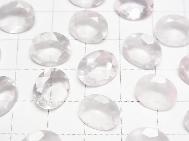 【動画】宝石質ローズクォーツAAA ルース オーバルファセットカット12×10mm 2粒 サムネイル2