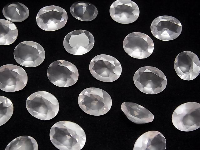 【動画】宝石質ローズクォーツAAA ルース オーバルファセットカット12×10mm 2粒 サムネイル3