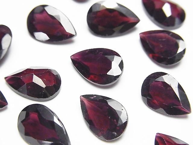 【動画】宝石質モザンビーク産ガーネットAAA- ルース ペアシェイプファセットカット12×8mm 2粒の画像
