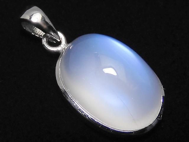 【動画】【1点もの】宝石質ロイヤルブルームーンストーンAAA ペンダントトップ SILVER925製 NO.39の画像