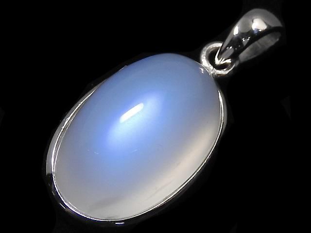 【動画】【1点もの】宝石質ロイヤルブルームーンストーンAAA ペンダントトップ SILVER925製 NO.41の画像