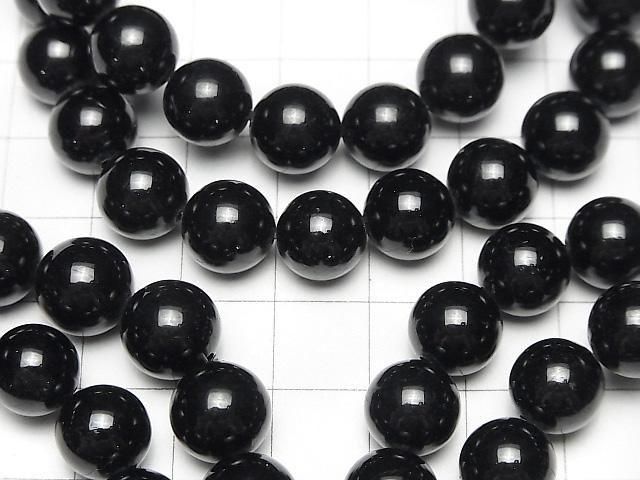 【動画】ブラックトルマリンAAA- ラウンド10mm 1連(ブレス) サムネイル3