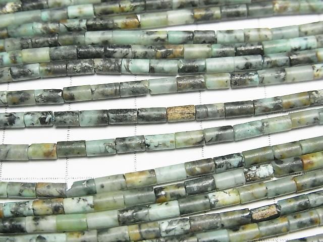 【動画】アフリカンターコイズ チューブ4×2×2mm 1連(約36cm) サムネイル2