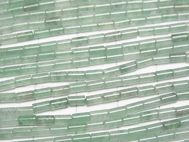 【動画】グリーンアベンチュリン チューブ4×2×2mm 1連(約36cm) サムネイル2