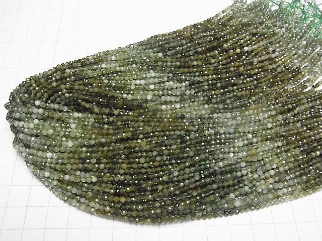 【動画】【素晴らしい輝き】グリーントルマリンAAA- 極小ラウンドカット2.5mm 1連(約37cm) サムネイル4