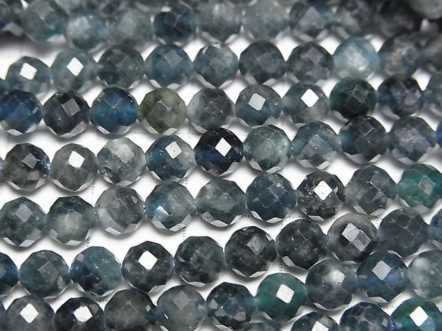 【動画】【素晴らしい輝き】インディゴライトトルマリンAA ラウンドカット5mm 半連/1連(約37cm) サムネイル2