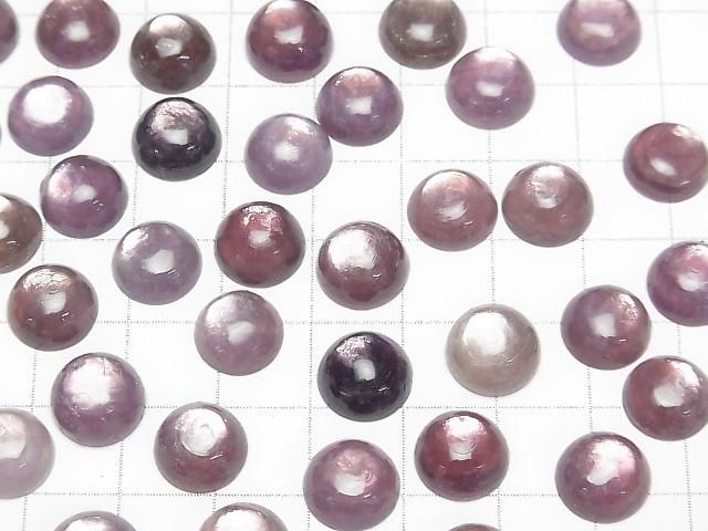 【動画】ロイヤルレピドライトキャッツアイAA++ ラウンド カボション10×10mm 3個 サムネイル3