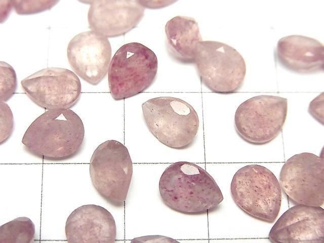 【動画】宝石質ピンクエピドートAA++ ルース ペアシェイプファセットカット8×6mm 5粒 サムネイル2