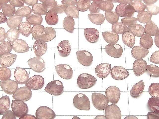 【動画】宝石質ピンクエピドートAA++ ルース ペアシェイプファセットカット8×6mm 5粒 サムネイル4