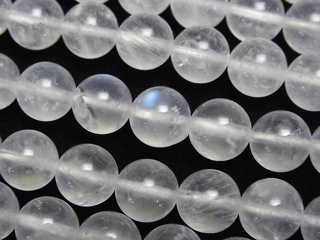 【動画】ロイヤルブルームーンストーンAA ラウンド8.5mm 半連/1連(約36cm)の画像