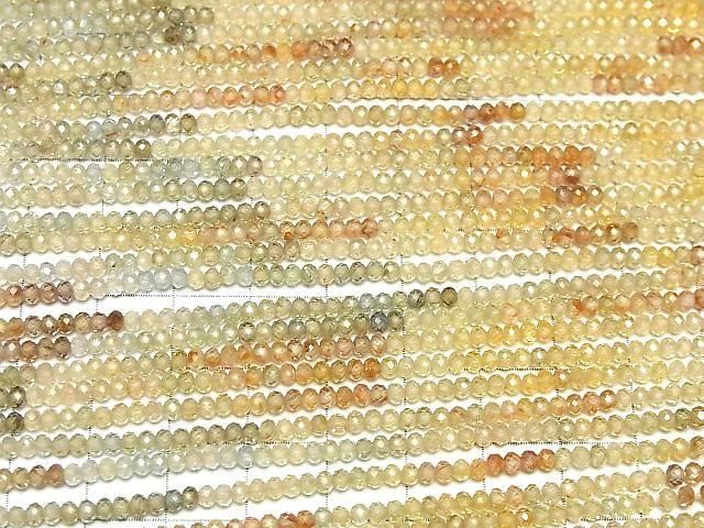 【動画】【素晴らしい輝き】宝石質天然マルチカラージルコンAAA ボタンカット3×3×1.5mm 半連/1連(約30cm) サムネイル3