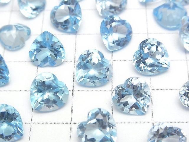 【動画】宝石質スカイブルートパーズAAA ルース ハートシェイプカット10×10mm 1粒 サムネイル2