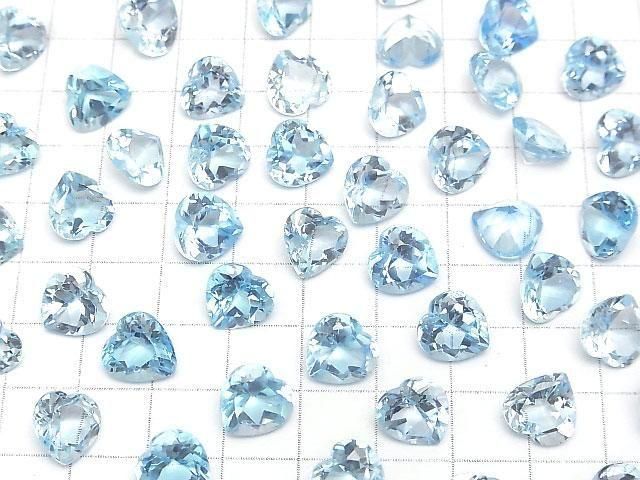 【動画】宝石質スカイブルートパーズAAA ルース ハートシェイプカット10×10mm 1粒 サムネイル4